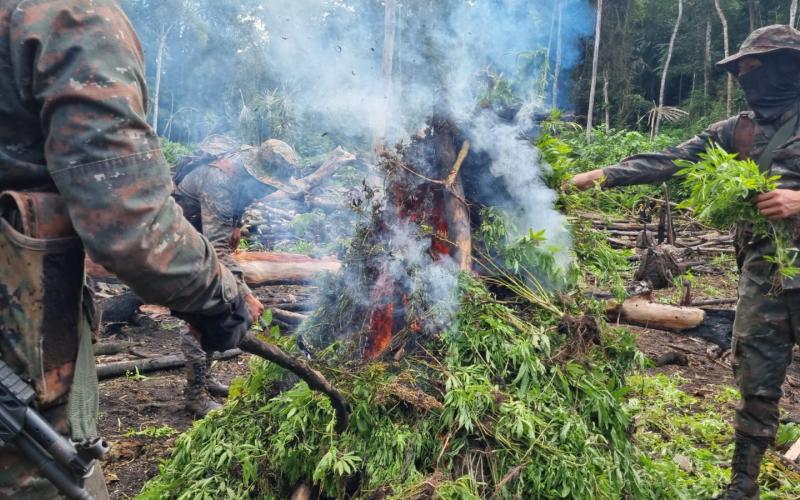 Ejército de Guatemala resta espacios al narcotráfico.