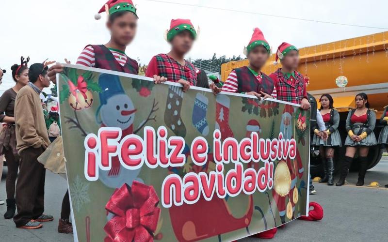 La niñez con discapacidad atendida por la SBS en Quetzaltenango inició las celebraciones navideñas
