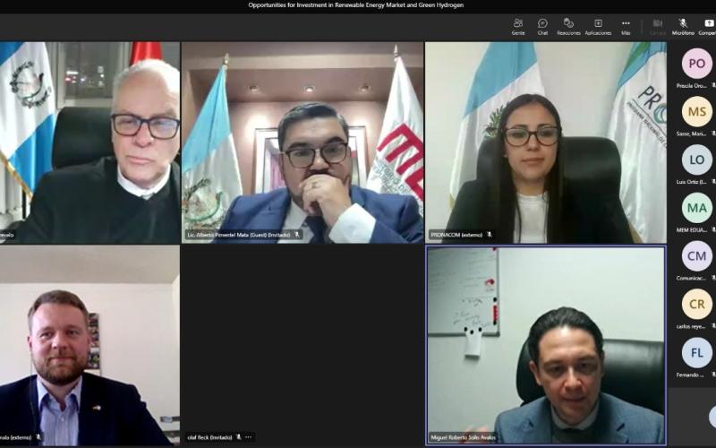 Guatemala organiza en Alemania conversatorio sobre inversión en energías renovables e hidrógeno verde 