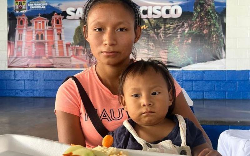 Personas usuarias de Comedor Social en San Francisco Zapotitlán, Suchitepéquez
