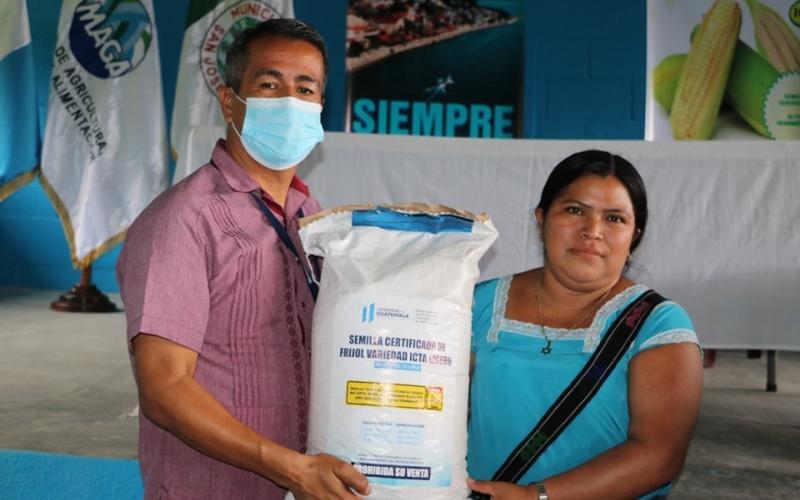 Más de cinco mil familias reciben semilla certificada de frijol en Petén
