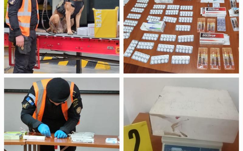 Operativo antinarcótico permite decomiso de metanfetamina en bodega de encomiendas