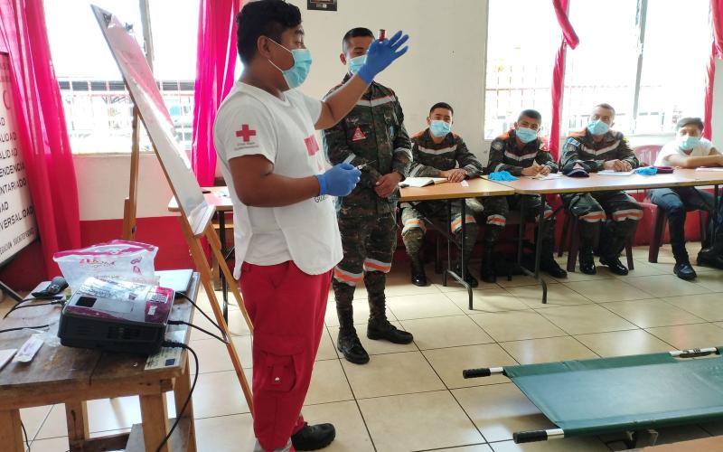 Batallón de Ayuda Humanitaria y de Rescate del Ejército de Guatemala, lista para actuar y servir cuando se necesite.