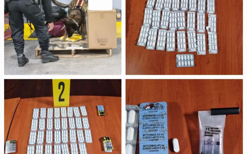 PNC decomisa metanfetamina en encomienda