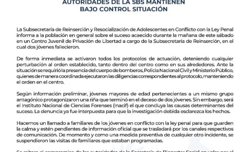 Comunicado de Prensa