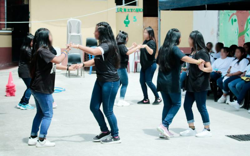 Las adolescentes participaron de forma entusiasta