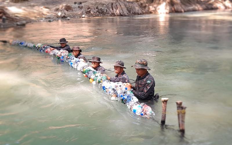 Ejército de Guatemala instala biobardas en el departamento de Huehuetenango.