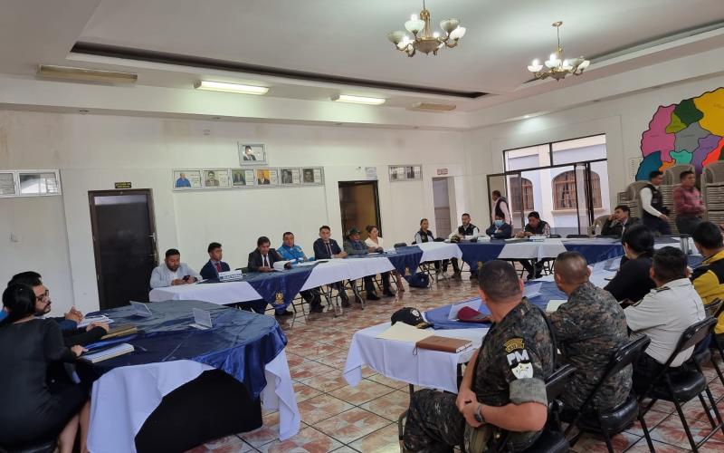 Autoridades de Dipanda asisten a mesa de seguridad en Chimaltenango por Elecciones Generales 2023