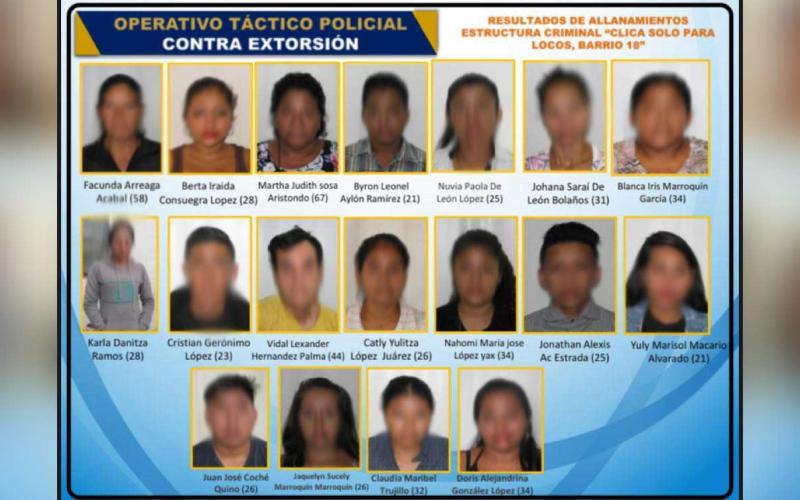 Presuntos pandilleros daban sus cuentas bancarias para recibir extorsión