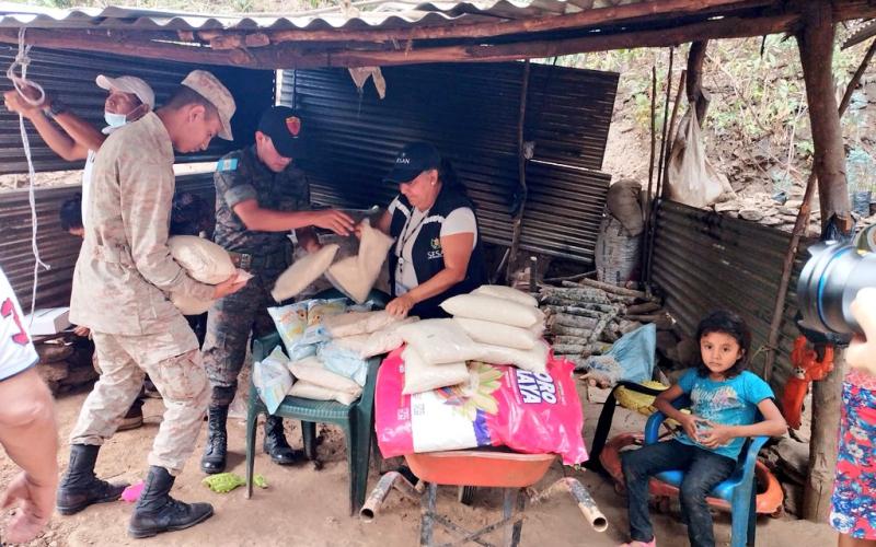 3,022 Reservistas militares apoyarán la entrega de paquetes nutricionales.