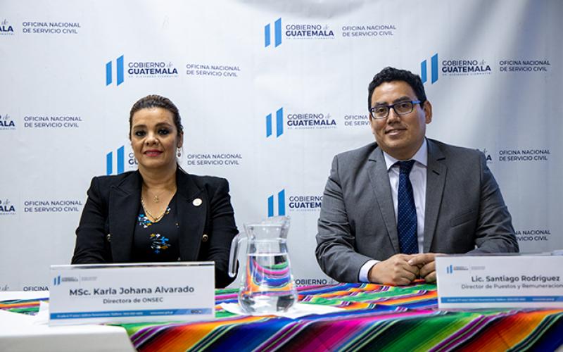 En la presentación estuvo la Directora de ONSEC y el director de Puestos y Remuneraciones