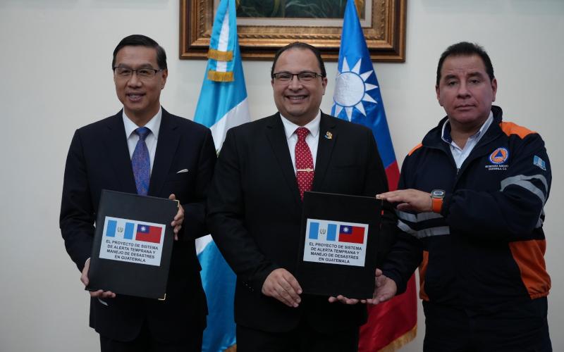 Guatemala y la República de China (Taiwán) impulsarán sistema de alerta temprana y manejo de desastres 