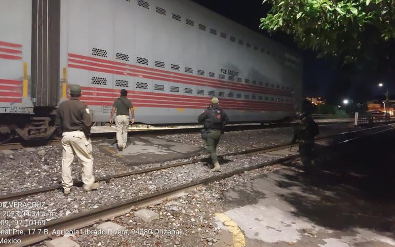 Rescate de migrantes en Veracruz. Foto del INM de México.