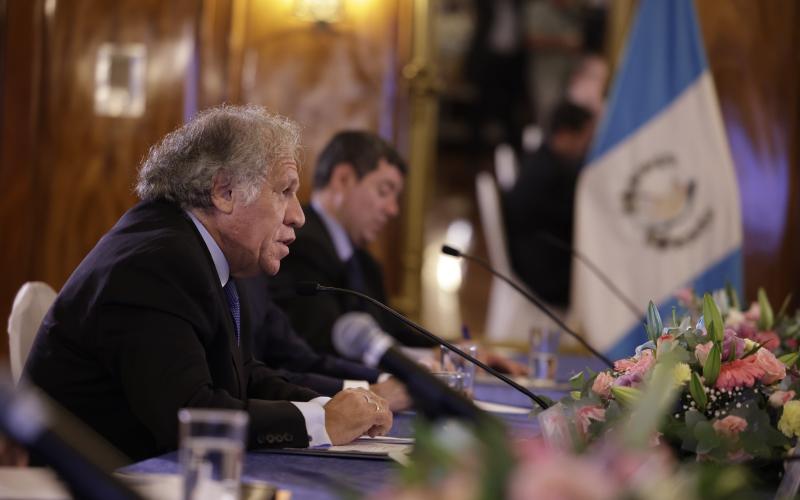 Ante la visita del Secretario General de la Organización de los Estados Americanos, el Gobierno de Guatemala informa: 