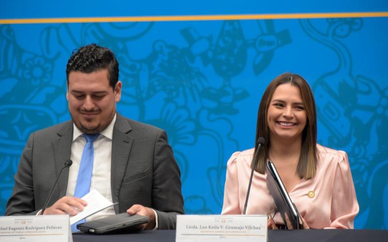 Secretaria Luz Keila Vilchez participó en conferencia de prensa, en el marco del proceso de transición gubernamental.