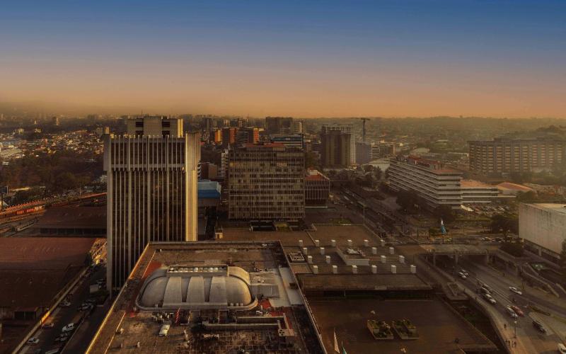 Panorámita del centro cívico de la ciudad de Guatemala