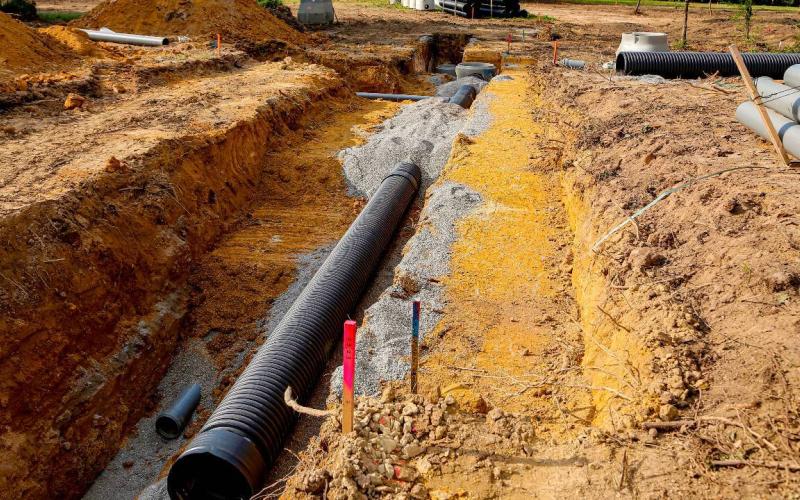 Imagen de drenaje en construcción