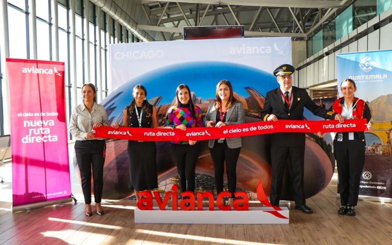 Inauguración del Vuelo Directo Guatemala-Chicago-Guatemala