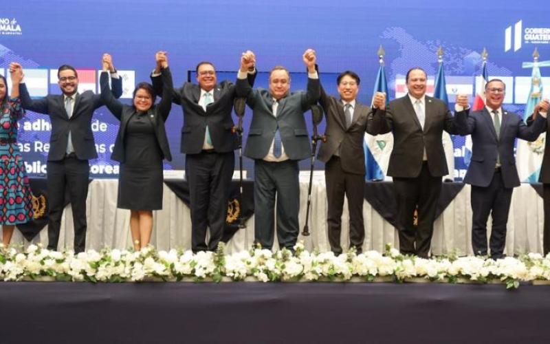 El presidente  Giammattei presidió el evento.