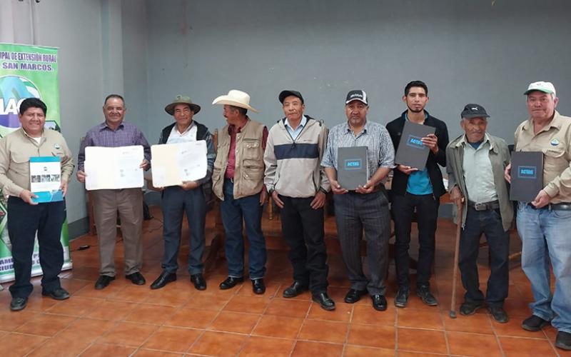 Productores organizados de Tejutla, San Marcos, recibirán apoyo 