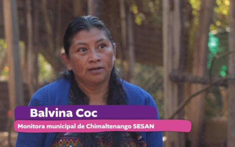 Día de la mujer: El día a día de Balvina Coc, monitora de la SESAN de San Martín Jilotepeque
