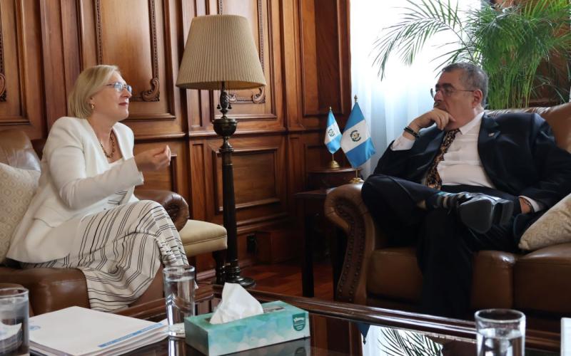 Presidente Bernardo Arévalo y Liz Spehar DPPA NY-ONU