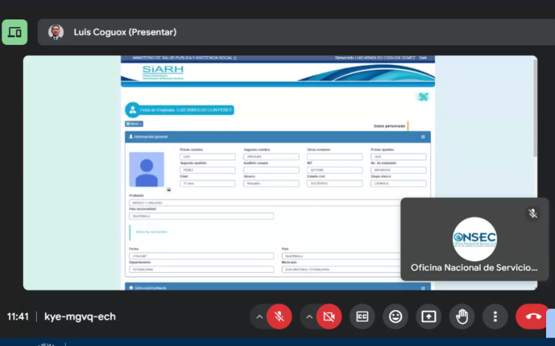 La capacitación al Ministerio de Salud fue virtual 