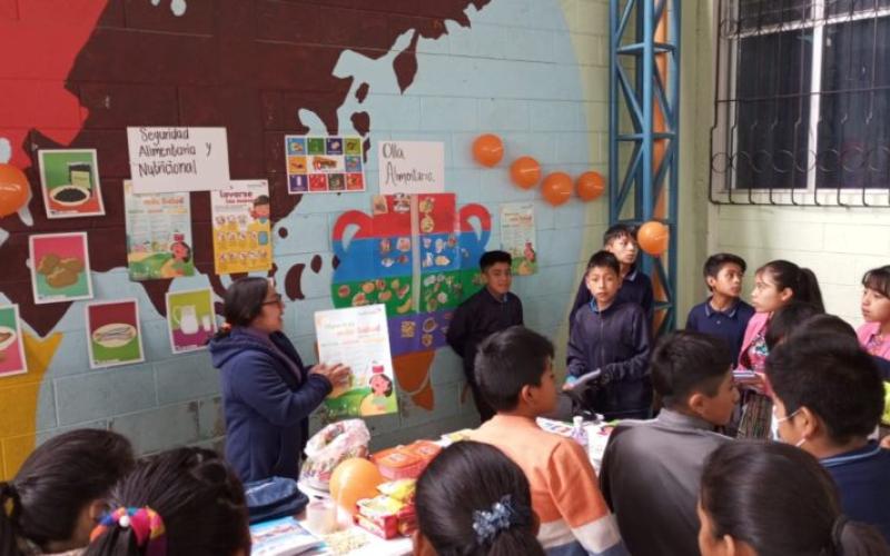 Loterías y rompecabezas, así fomentan la alimentación saludable en Concepción Chiquirichapa