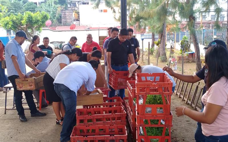Entregan pilones de hortalizas a 234 centros educativos de San Marcos