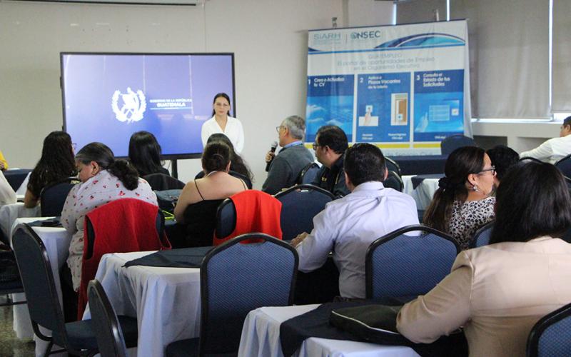 La capacitación al personal de recursos humanos de las gobernaciones departamentales del Ministerio de Gobernación