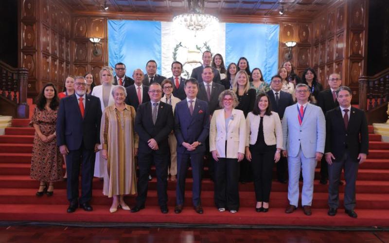 Ministros y viceministros de Centroamérica y Dominicana que participan en la reunión.