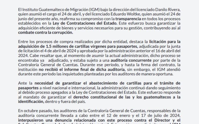 Comunicado de Prensa