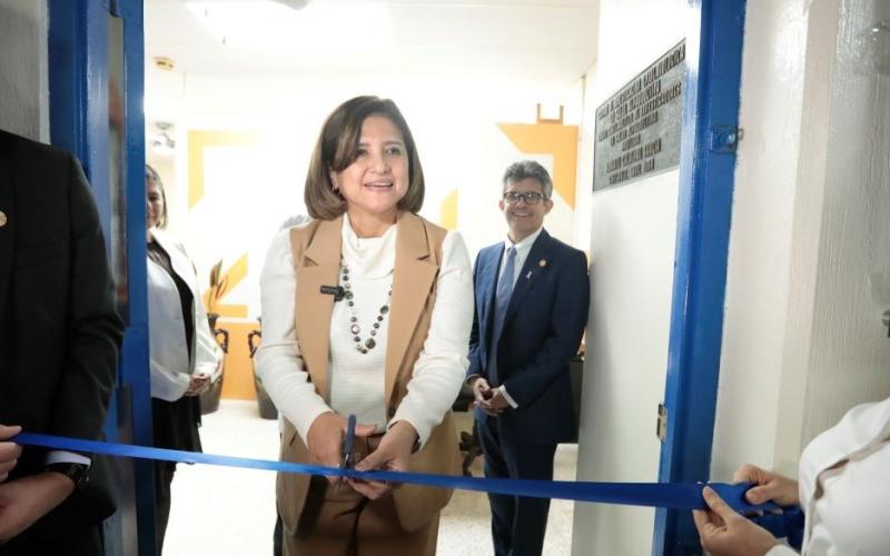 La vicepresidenta Karin Herrera