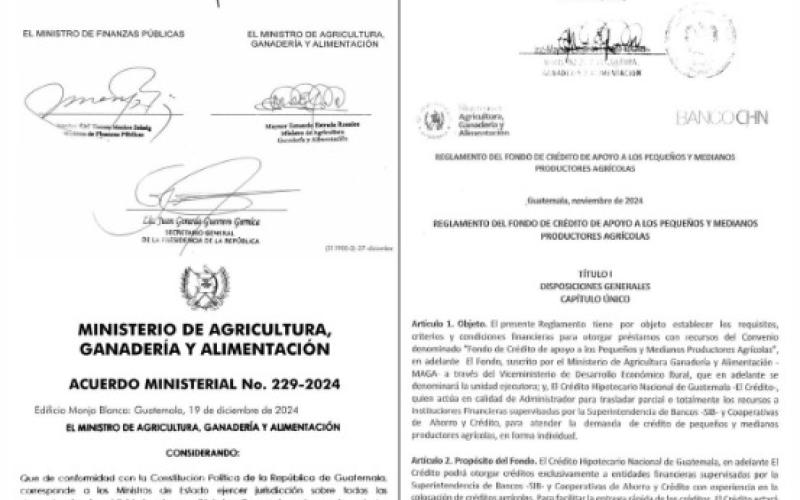 Fondo de Crédito de Apoyo a productores agrícolas es una realidad