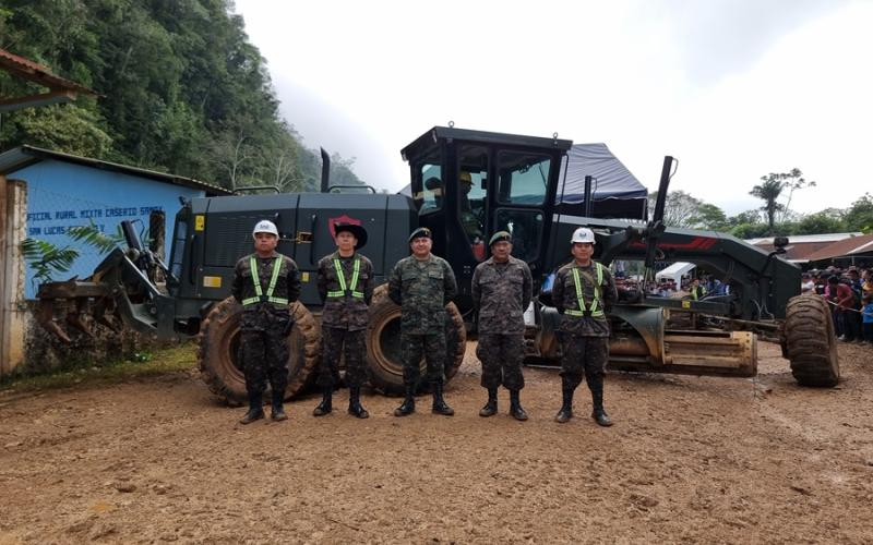 Cuerpo de Ingenieros del Ejército de Guatemala inicia labores de mejoramiento de la red vial estratégica.
