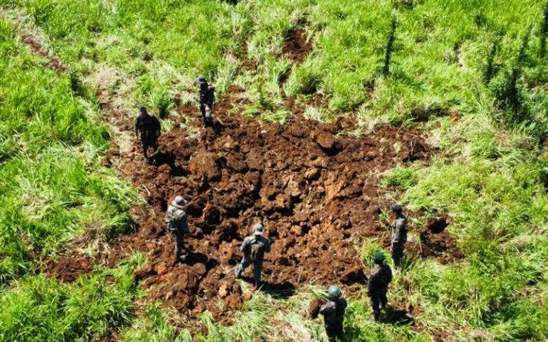 Ejército de Guatemala inhabilitó cuatro pista clandestina en Petén.