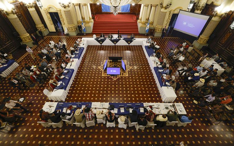 Presidente Arévalo lidera la décimo primera Asamblea de Diálogo Nacional con Autoridades Indígenas y Ancestrales