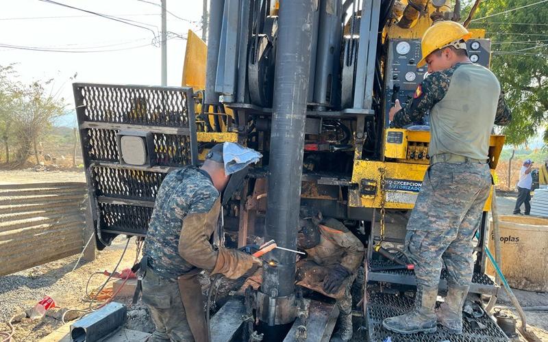 Cuerpo de Ingenieros del Ejército de Guatemala realizó perforación de pozo mecánico en Zacapa.