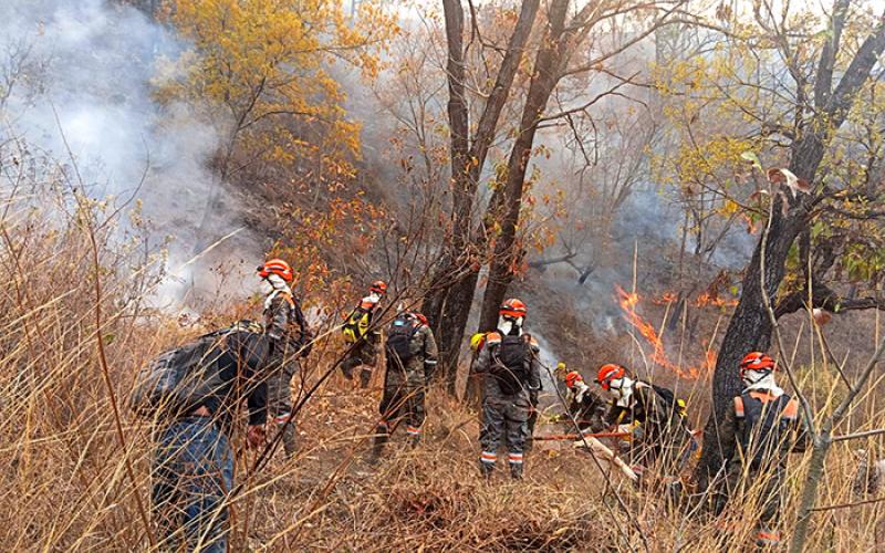Ejército de Guatemala en apoyo interinstitucional efectúa supresión de incendios registrados en el territorio nacional.