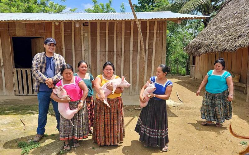 Entregan cerdos para fortalecer producción pecuaria de familias de San Luis