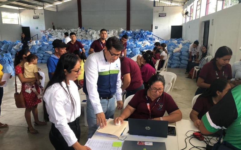 Entregan raciones alimentarias en La Libertad