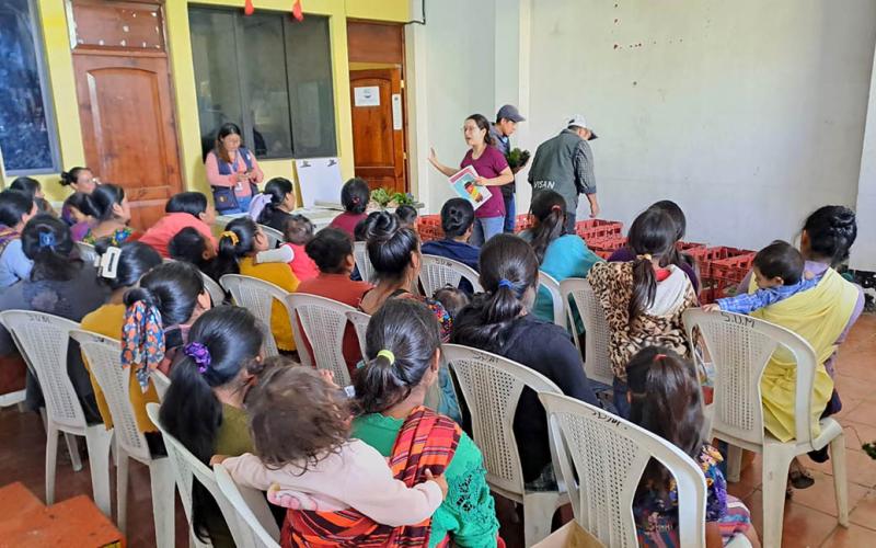 Pilones de hortalizas y capacitaciones fortalecen seguridad alimentaria en Comitancillo