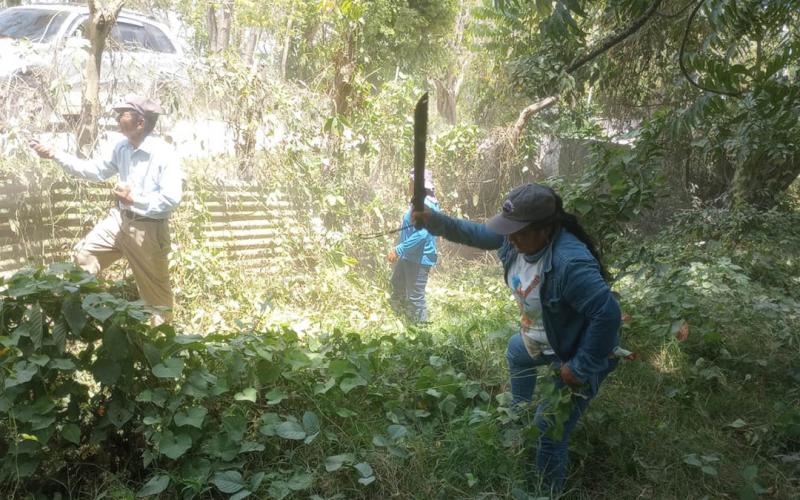 Realizan jornada de limpieza en el Centro Eco Productivo El Remate