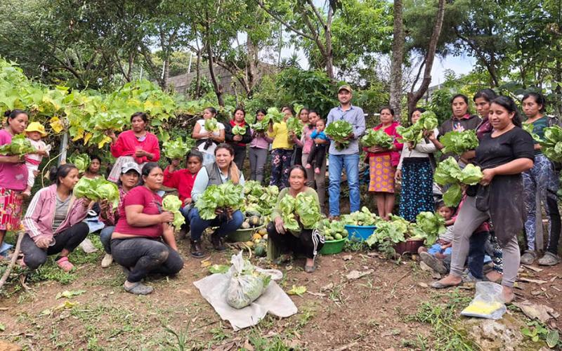 Huerto comunal en Jalapa continúa dando frutos y fortaleciendo la seguridad alimentaria