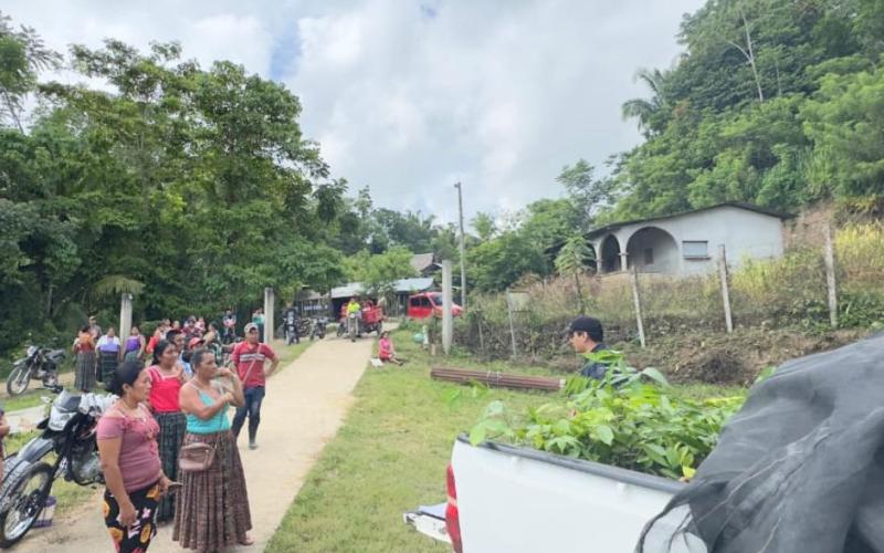 Entregan plantas frutales y semillas en la comunidad de Sehamay