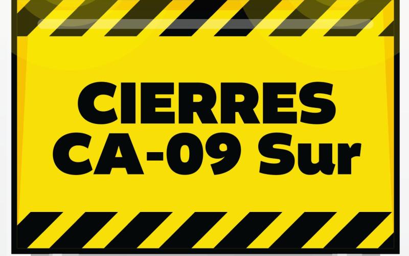 CIV anuncia cierres parciales en la CA-9 Sur para estudios técnicos preventivos