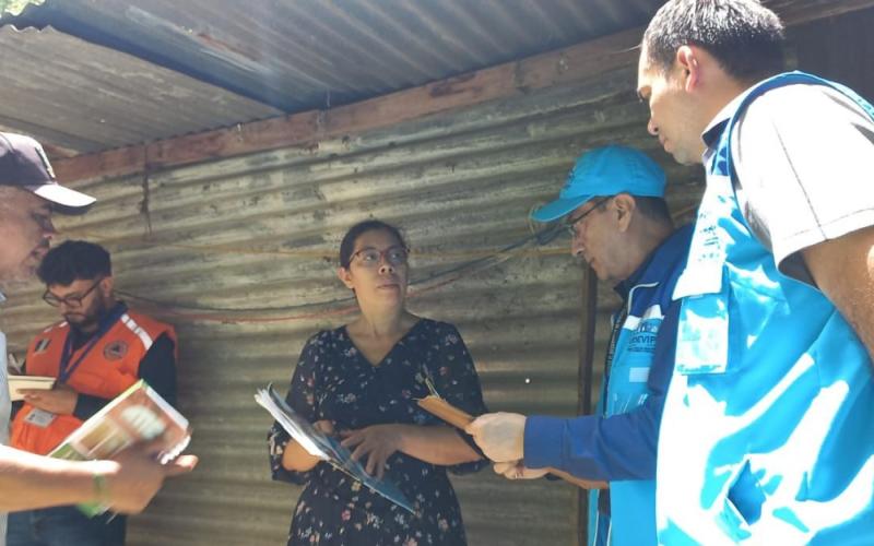 UDEVIPO y CONRED realizan evaluaciones de riesgo en Chinautla para proteger a las familias