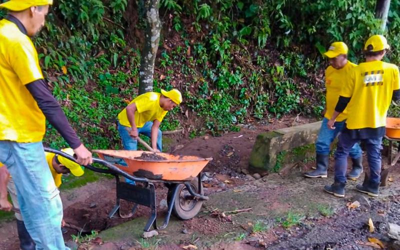 Covial realiza labores de mantenimiento en ruta de San Jerónimo 