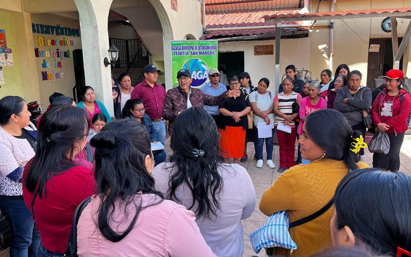 Huertos familiares de San Marcos fortalecen agricultura familiar