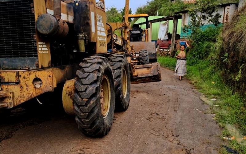 Trabajos de Caminos transforman ruta en mal estado en Momostenango 